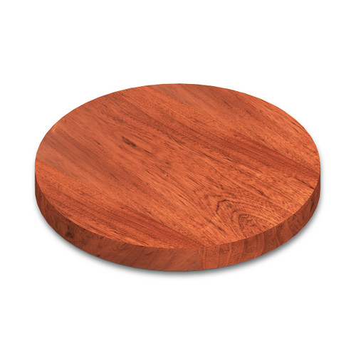 Round Makore Wide Plank (Face Grain) Table Top