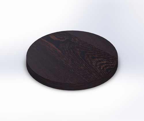 Round Wenge Wide Plank (Face Grain) Table Top