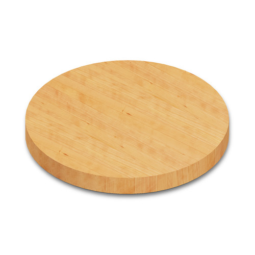 Round Clear Cherry Edge Grain Butcher Block Table Top