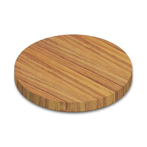 Round Iroko Edge Grain Butcher Block Table Top