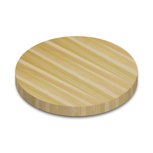 Round Poplar Edge Grain Butcher Block Table Top