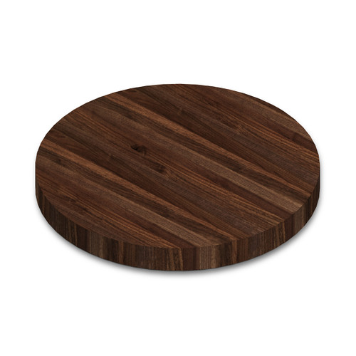 Round Premium Walnut Edge Grain Butcher Block Table Top