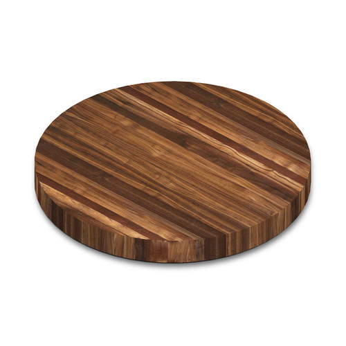 Round Walnut Edge Grain Butcher Block Table Top