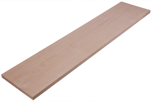 A high angled shot of a select quality Maple hardwood riser.