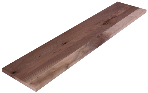 A high angled shot of a select quality Character Walnut hardwood riser.