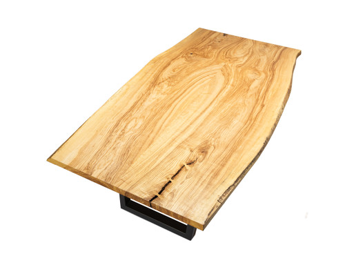 Live Edge Dining Table, Book Matched Ash