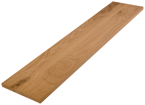 Character white oak stair riser.