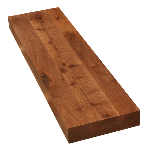 Rustic Walnut Floating Stair Tread  #3808 (3"- 12.25"- 45")