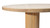 Close up of modern maple table atop an elegant, fluted wood pedestal. Soft shadows accent the delicate curving lines of this custom designed furniture.