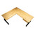 L Shaped Height Adjustable Corner Desk, Ash