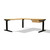 L Shaped Height Adjustable Corner Desk, Ash