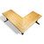 L Shaped Height Adjustable Corner Desk, Ash