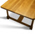 Overhead view of White Oak Farmhouse Dining Table highlighting rounded corners, rift and quarter sawn oak grain, and solid wood top