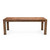 Long-side view of Signature Parsons Dining Table with solid hardwood top, square legs, clean lines, and classic Parsons form