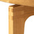 Detail of the Cascade Round Dining Table’s sculpted leg joinery where the apron flows into the leg in a handcrafted cascading curve