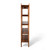 Side profile view of the 84-inch tall Modern Walnut Ladder Bookcase, showcasing its streamlined, airy design for mid-century modern interiors.
