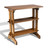 Quartersawn white oak Arts & Crafts book stand from HLC Furniture with two open shelves, low angled view