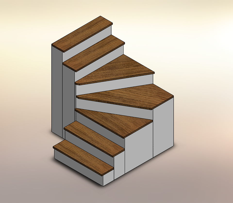 Winder Stairs Custom Treads Hardwood Lumber Company