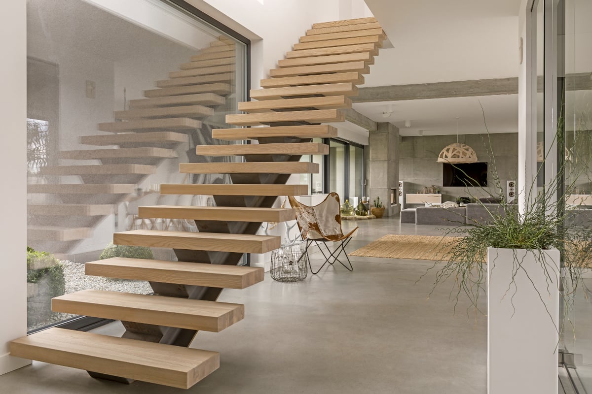 wooden staircases in houses