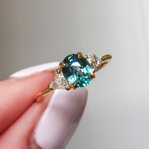 Teal sapphire sales