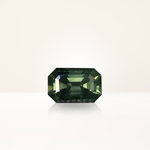 1.35 ct Emerald Cut Australian Parti Green Sapphire - Nolan and Vada