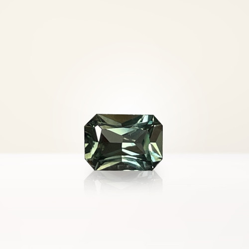 0.95 ct Radiant Australian Parti Green Sapphire - Nolan and Vada