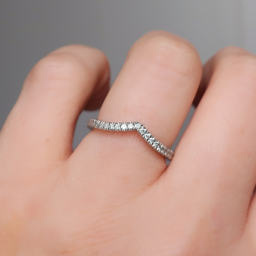 Vera -  Womens Platinum Gold Wedding Band