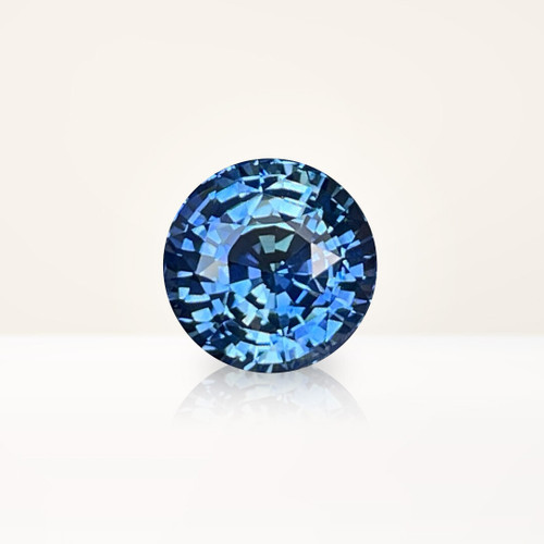3.59 ct Round Blue Sapphire - Nolan and Vada
