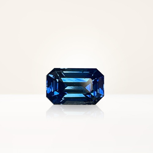 1.88 ct Emerald Cut Blue Sapphire - Nolan and Vada