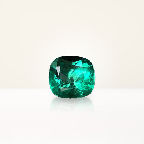 1.28 ct Cushion Green Emerald - Nolan and Vada