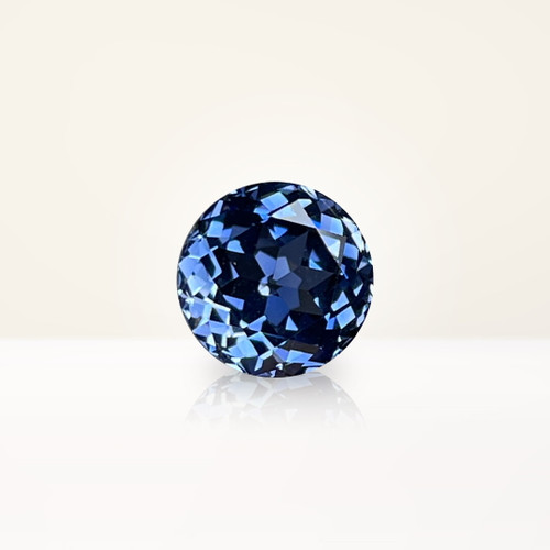 2.41 ct Round Blue Lab Sapphire - Nolan and Vada