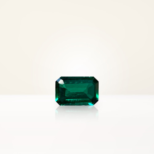 0.40 ct Emerald Cut Green Lab Emerald - Nolan and Vada