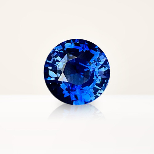 4.00 ct Round Blue Sapphire - Nolan and Vada
