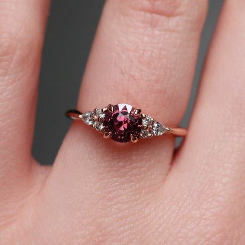 Clara - 1.10 Round Pink Sapphire Engagement Ring - [S817-CLARAR-NVST68]