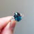 Custom - 4.53 Cts Oval Teal Sapphire Engagement Ring - Nolan and Vada