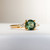 Faye - 0.94 Cts Round Teal Sapphire Engagement Ring - Nolan and Vada