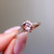 Custom - 1.67 Cts Round Peach Sapphire Engagement Ring - Nolan and Vada