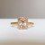 Zoe - 1.07 Cts Octagonal Peach Sapphire Engagement Ring - Nolan and Vada