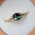 Aria - 1.04ct Oval Teal Sapphire Engagement Ring - [S822-ARIA-NVST3074]