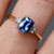 Faye - 1.11ct Radiant Blue Sapphire Engagement Ring - [S811-FAYER-NVST3411]