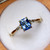 Faye - 1.11ct Radiant Blue Sapphire Engagement Ring - [S811-FAYER-NVST3411]
