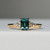 Clara - 1.08ct Emerald Cut Teal Sapphire Engagement Ring - [S817-CLARAR-NVST3538]