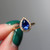 Zoe - 1.04 Pear Blue Sapphire Engagement Ring - [S810-ZOE-NVST1081]