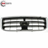 2003 - 2005 SUBARU FORESTER FRONT BUMPER COVER GRILLE GRAY WITH CHROME OUTER MOLDING - CALANDRE pour PARE-CHOCS AVANT GRIS AVEC MOULURE EXTERIEURE CHROMEE