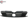 2015 - 2018 VOLKSWAGEN JETTA SEDAN except GLI FRONT BUMPER COVER GRILLE BLACK with CHROME MOLDING without COLLISION WARNING - CALANDRE NOIR avec MOULURE CHROMEE pour PARE-CHOCS AVANT sans AVERTISSEMENT DE COLLISION