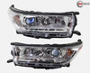 2017 - 2019 TOYOTA HIGHLANDER and HIGHLANDER HYBRID LE/LE PLUS/XLE MODELS HEADLIGHTS without LED DAYTIME RUNNING LAMP with CHROME BEZEL - PHARES AVANT sans LAMPE DE JOUR a DEL avec LUNETTE CHROMEE