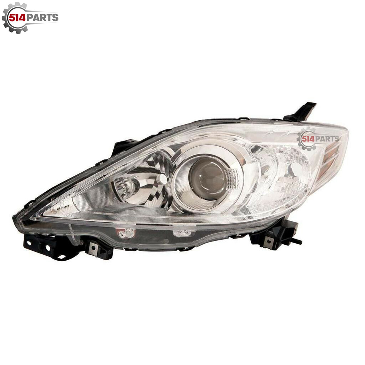 2008 - 2010 MAZDA 5 HALOGEN HEADLIGHTS with CHROME BEZEL High Quality - PHARES AVANT a HALOGENE avec LUNETTE CHROMEE Haute Qualite