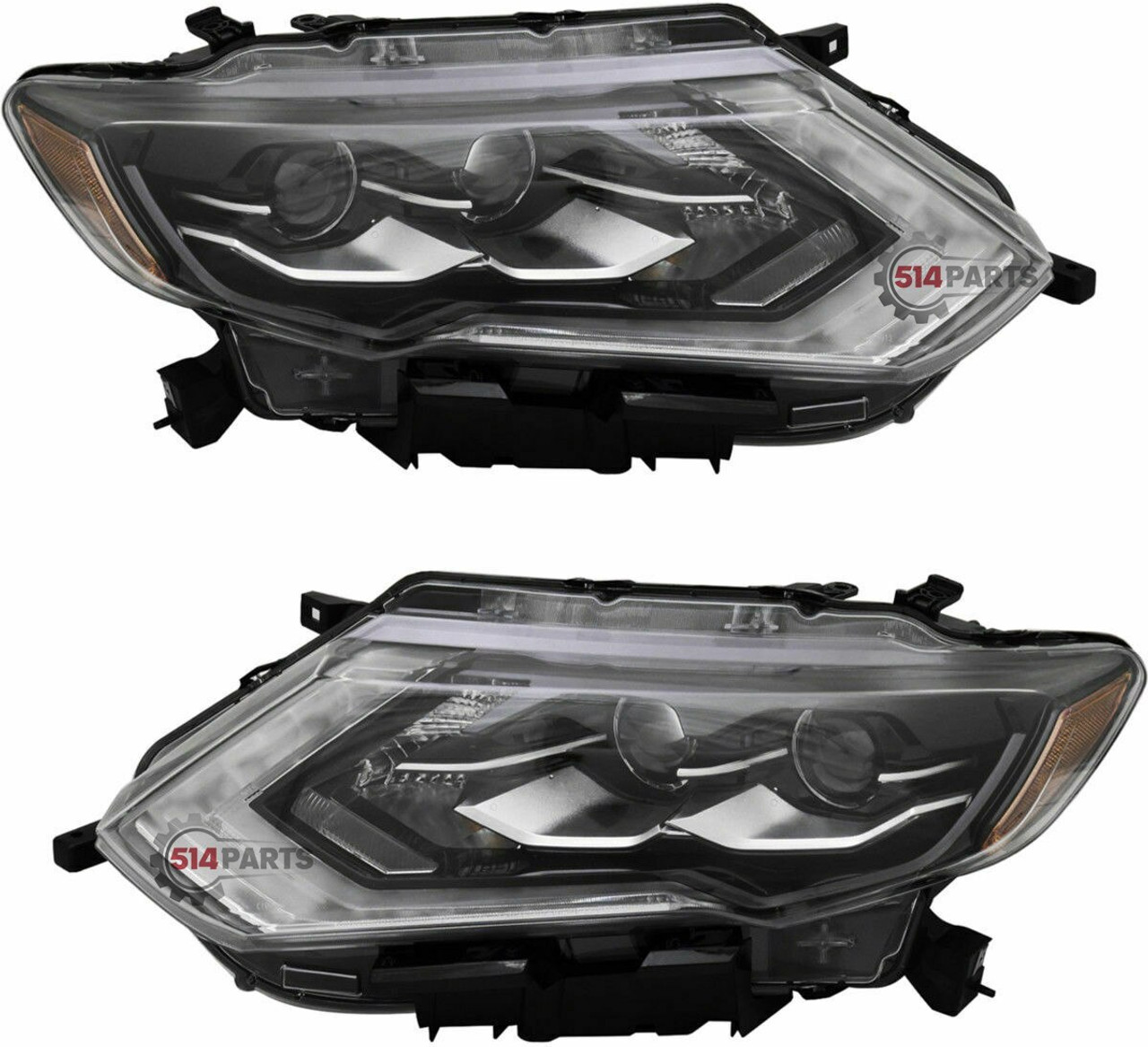 2017 - 2019 NISSAN ROGUE and ROGUE HYBRID LED HEADLIGHTS CAPA Certified - PHARES AVANT a DEL Certifiee CAPA