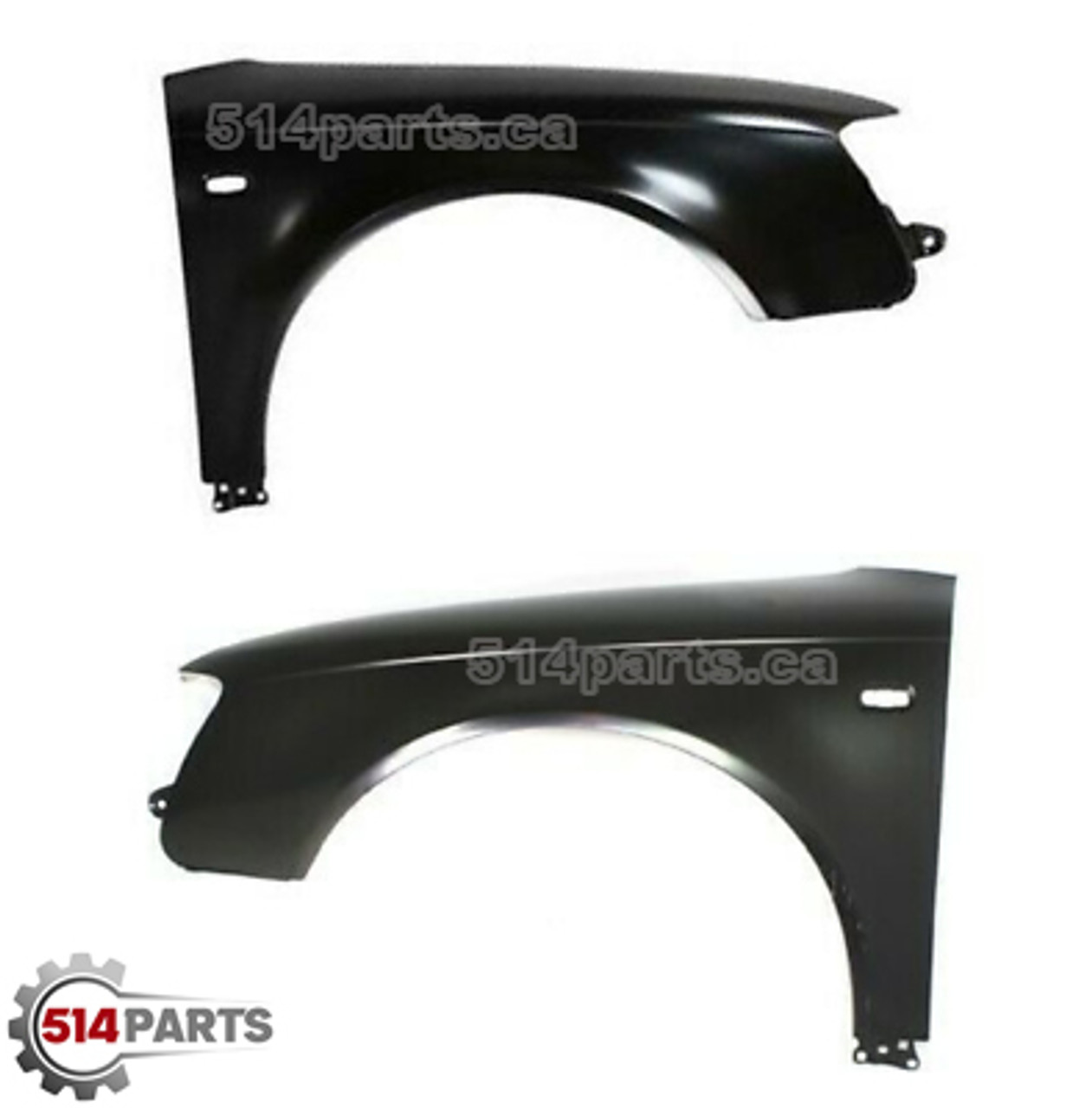 2005 - 2008 AUDI A4/S4 STEEL FRONT FENDERS with SIDE LAMP HOLE - AILES AVANT en ACIER avec TROUS DE CLIGNOTANT