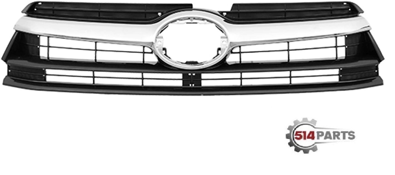 2014 - 2016 TOYOTA HIGHLANDER GRILLE PAINTED DARK GRAY WITH CHROME MOLDING - CALANDRE PEINTE GRIS FONCE AVEC MOULURE CHROME